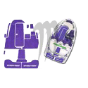 HYDRO-TURF . TAPIS , SEA-DOO , JET BOAT , noir , SPEEDSTER ( 94-95 ) ( sur commande )