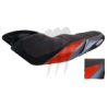 RIVA. Housse de selle Racing FX-SHO noir / rouge / alu