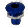 Sortie pompe de cale anodisé (bleue) usinée par Blowsion