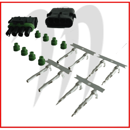MSD. Kit Connecteur Electrique Male et Femelle (4 fils)