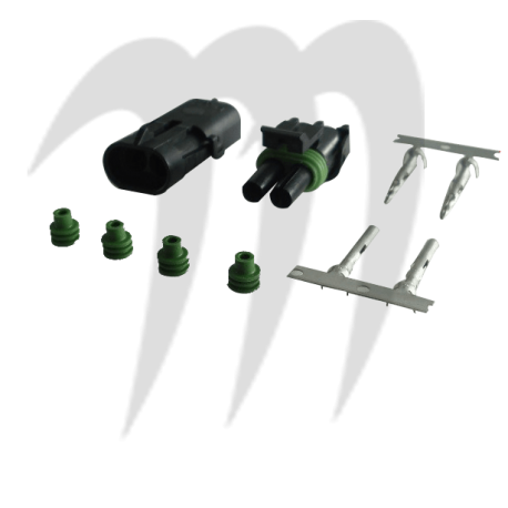 Kit connecteur electrique male et femelle (2 fils)