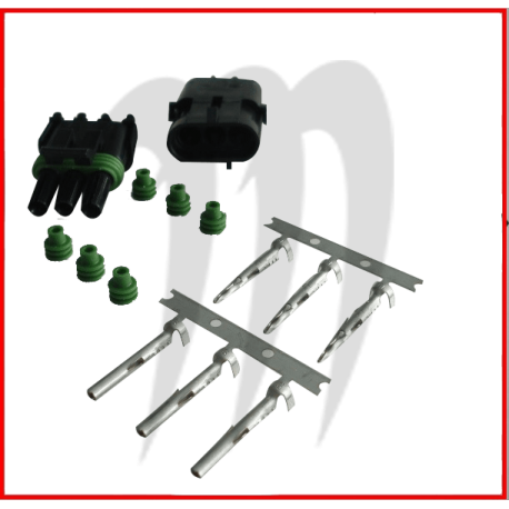 Kit connecteur electrique male et femelle (3 fils)