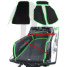 Kit tapis Lifter Bumps + Kick-tail SXR-800 (noir-vert) HT MOTO