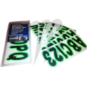 HARDLINE PRODUCTS .Kit Immatriculation, NOIR/ GREEN KIWI ( 144pieces )